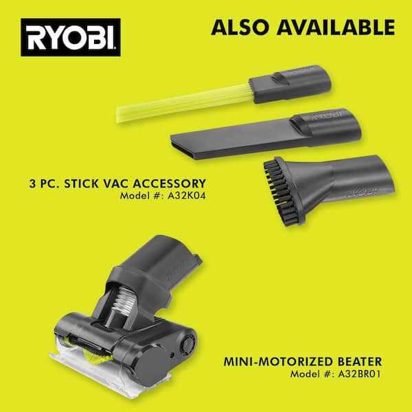 RYOBI ONE+ 18V Cordless Hand Vacuum With Powered Brush Kit With 2.0 Ah