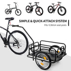 Ktaxon Two-Wheel Bicycle Cargo Trailer, Black, 16 in Inflatable Wheels