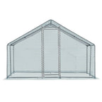 10 x 10 ft Metal Chicken Coop Walk-In Poultry Cage With Waterproof Cover