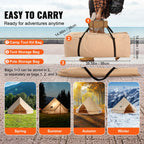 KFFKFF Canvas Bell Tent 6m/19.68ft 4-Season With Stove Jack - ZJTM1303