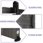 Uforic Sliding Barn Door With Hardware Kit, 48 x 84 in, Gray