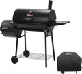 Royal Gourmet Charcoal Grill With Offset Smoker, Cover, 811 Square Inches, Black - CC1830SC