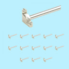 Renovators Supply Carpet Runner Rod Set, Brushed Satin Nickel, 39 5/8 inch, 13 Pack