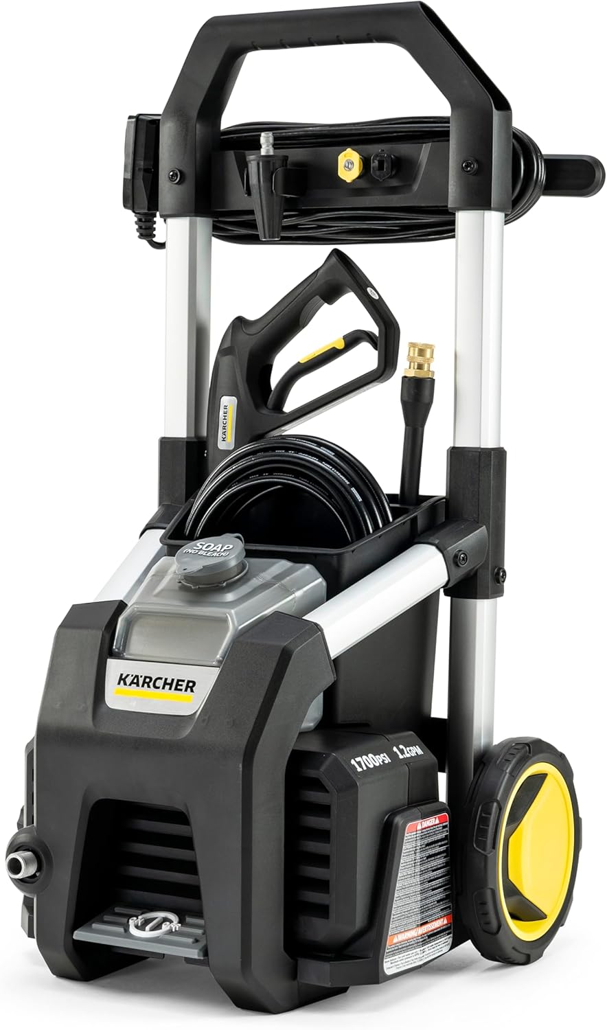 Karcher Electric Pressure Washer, 1700 PSI, 1.2 Max. GPM, 3 Spray Nozzles - K1700