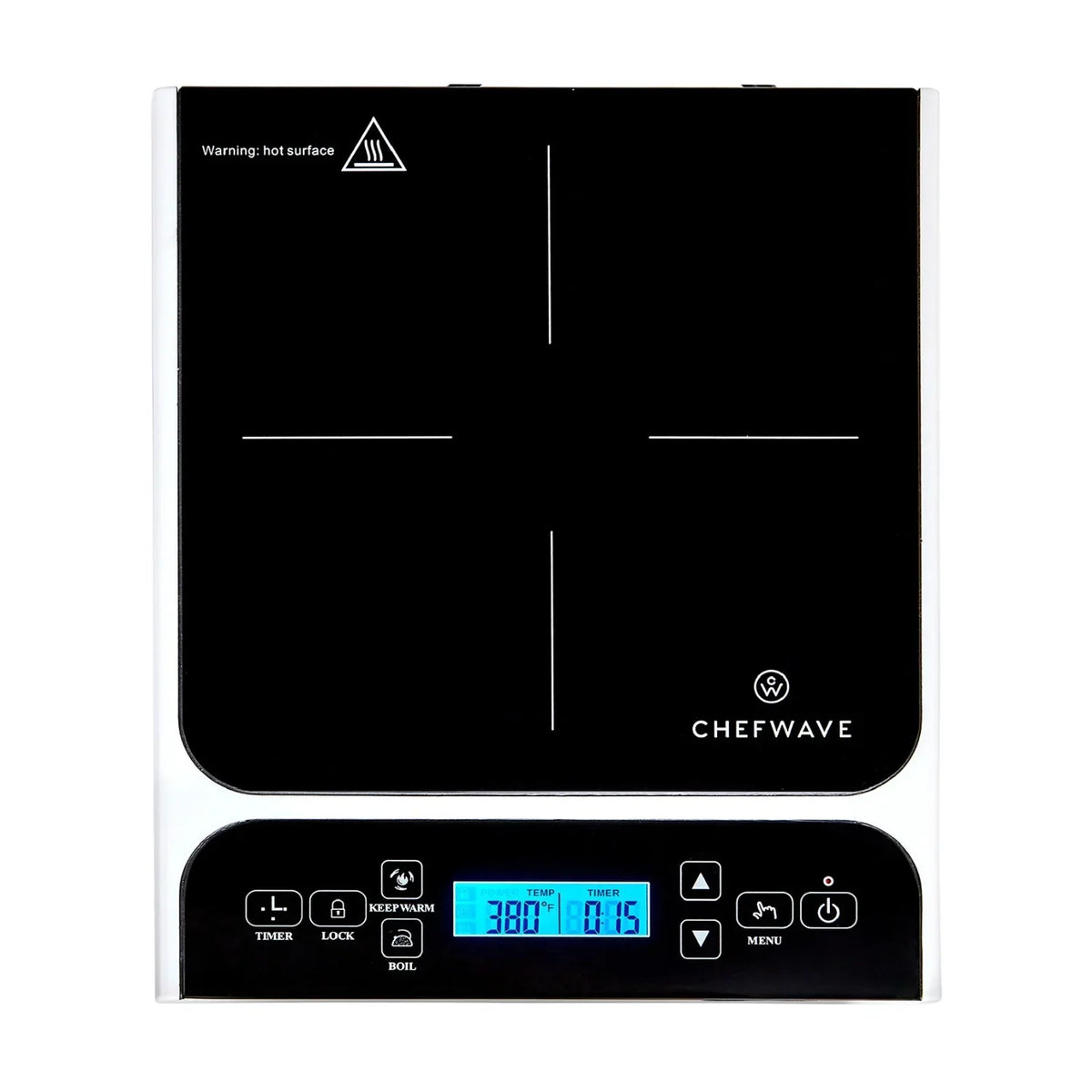 ChefWave Portable Induction Cooktop, 1800W, 10in Fry Pan