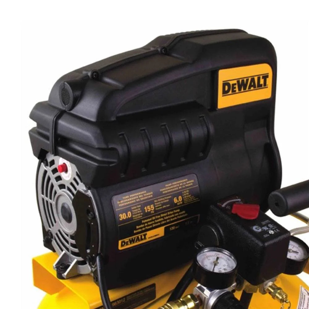 DeWalt Portable Vertical Air Compressor, 30 Gallon, Oil-Free, 1.9-Horsepower, 120-Volt, Yellow