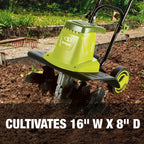 Sun Joe Electric Garden Tiller Cultivator, 16-Inch, 13.5-Amp - TJ604E