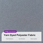 PURPLE LEAF 9 Feet Square Patio Cantilever Umbrella, Light Grey