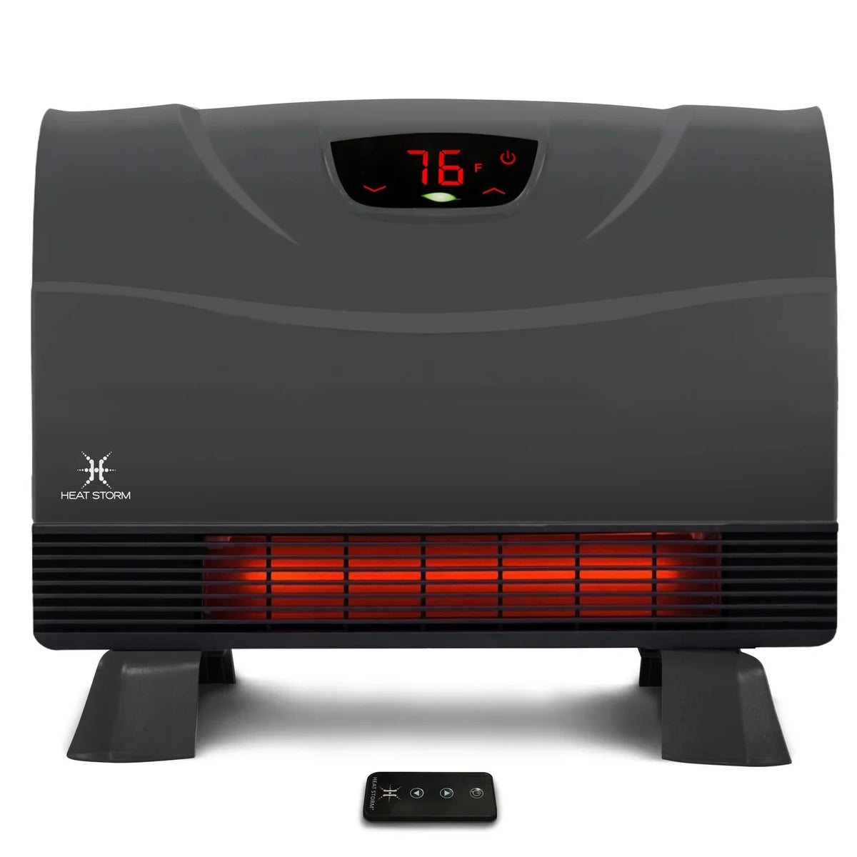 Heat Storm Phoenix 1500 Watt Infrared Floor To Wall Heater - Gray