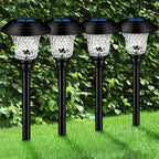 Solar Garden Landscape Lights, 8 Pack - Waterproof Glass Stainless Steel Auto-On/Off