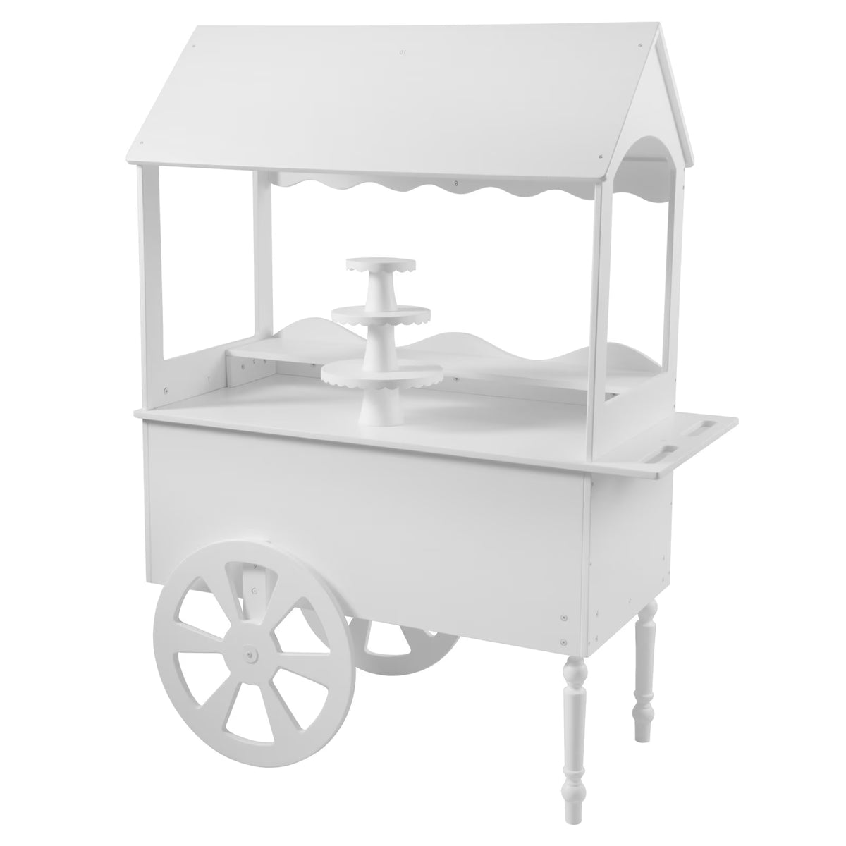 ZETY Wooden Candy Cart Display Stand With Wheels - 75 LBS Capacity
