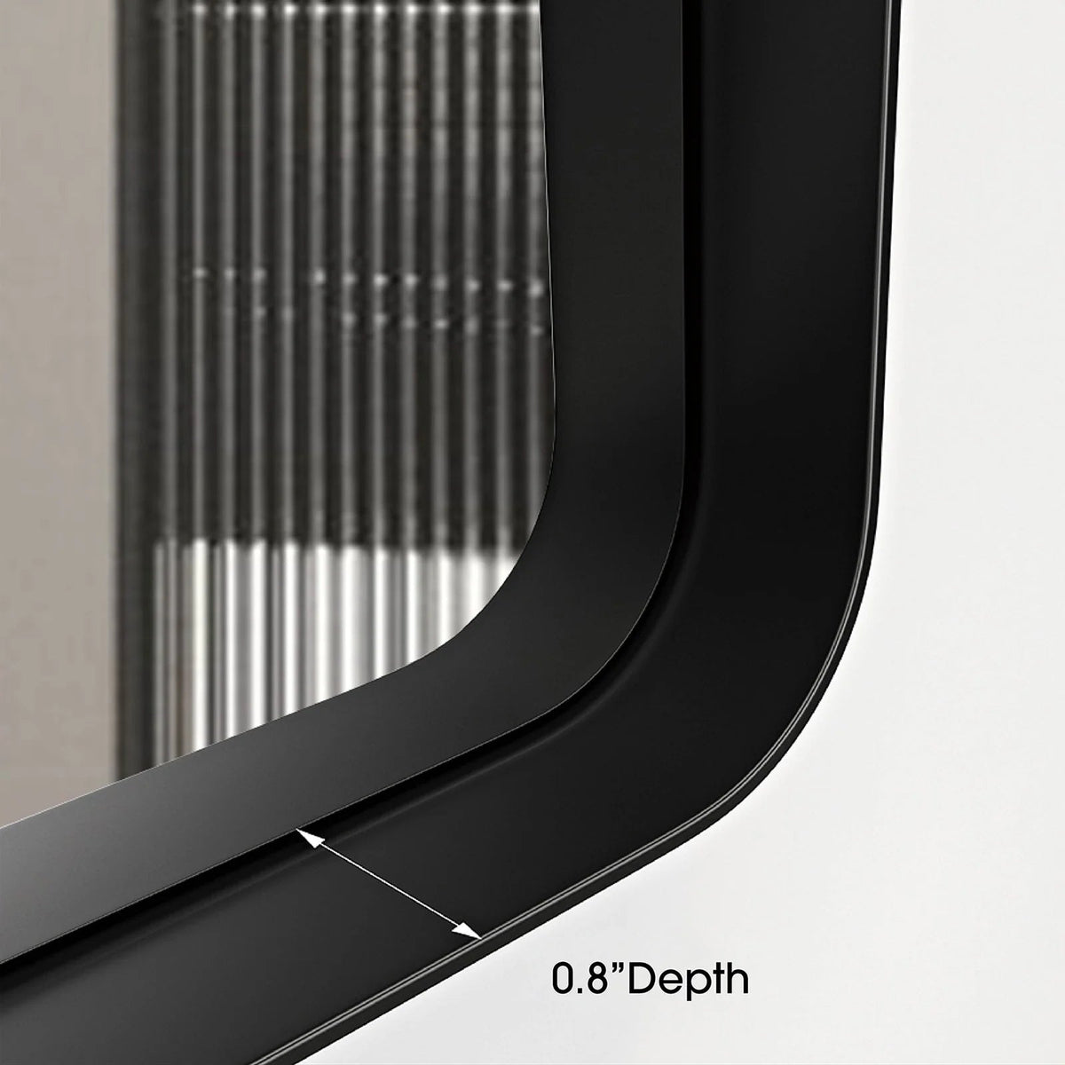 Aluminum Alloy Rounded Corner Wall Vanity Mirror
