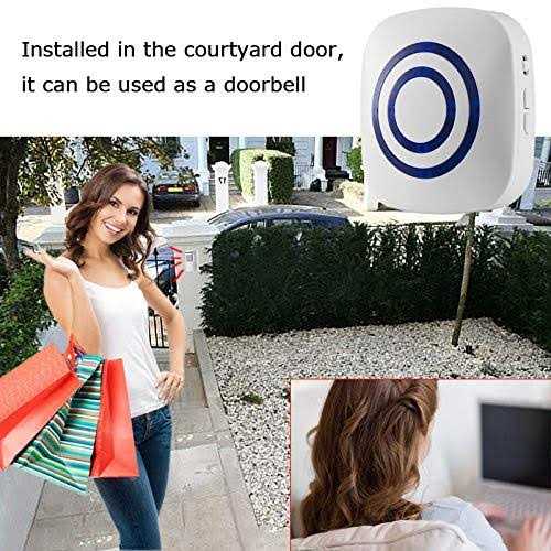 Seanme Wireless Driveway Motion Sensor Alarm With 4 Sensors, 1 Receiver And 38 Chime Tunes