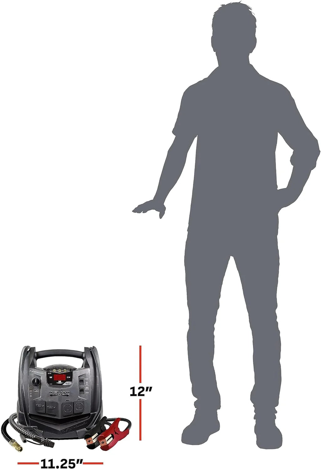 Schumacher 6-in-1 Portable Power Station And Jump Starter, 1200 Peak Amps, 150-PSI - SJ1332