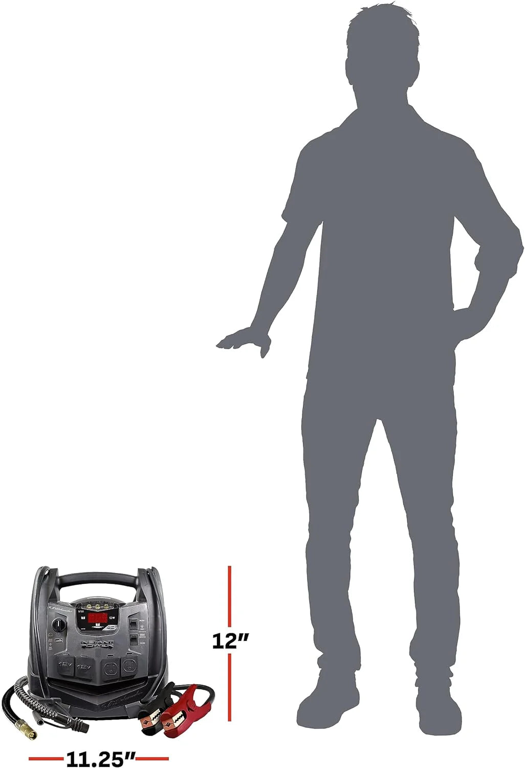 Schumacher 6-in-1 Portable Power Station And Jump Starter, 1200 Peak Amps, 150-PSI - SJ1332