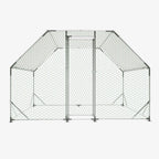 Seizeen Walk-In Chicken Coop Run for 6-8 Chickens, 10FT - Waterproof Galvanized Wire