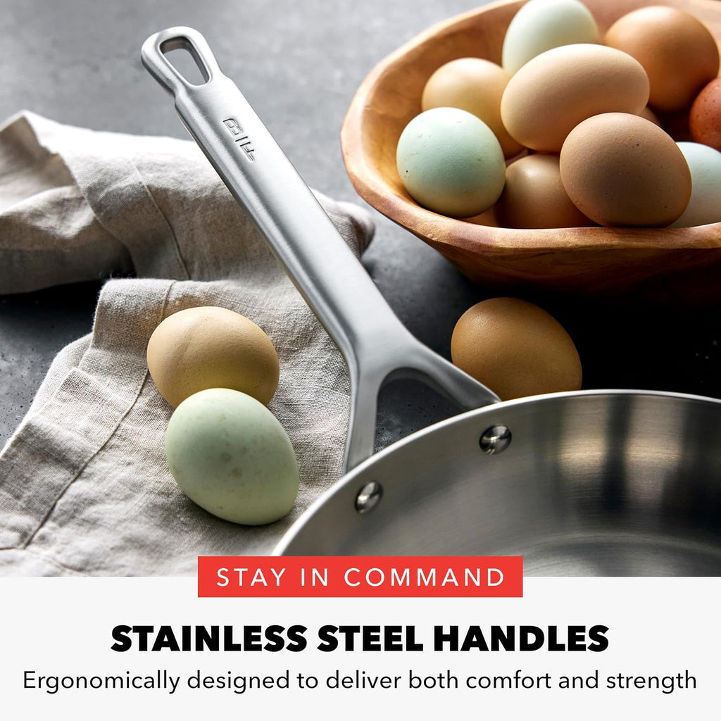 GreenPan x Bobby Flay 10 Piece Stainless Steel Tri-Ply Cookware Set - 8QT Stockpot