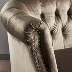 Christopher Knight Home Velvet Tufted Scroll Arm Loveseat, 30.75 x 51.5 x 30.5 Inches - Milani
