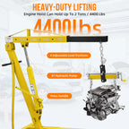 JoanKaren Hydraulic Engine Hoist 4400 lbs, Folding, Yellow - PAU_0LMM
