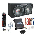 MTX Terminator Dual 12-Inch Loaded Subwoofer System With Boss Audio 1100W Mono Amplifier, Wiring Kit And 2-Farad Capacitor - R1100M