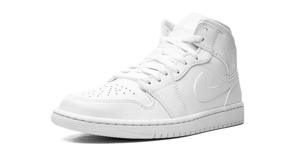 Air Jordan 1 Mid Triple White Lifestyle Shoes