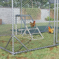 PawHut Chicken Activity Play Center With Swing, Perches And Platform, Pastel Gray - D51-350V00GY