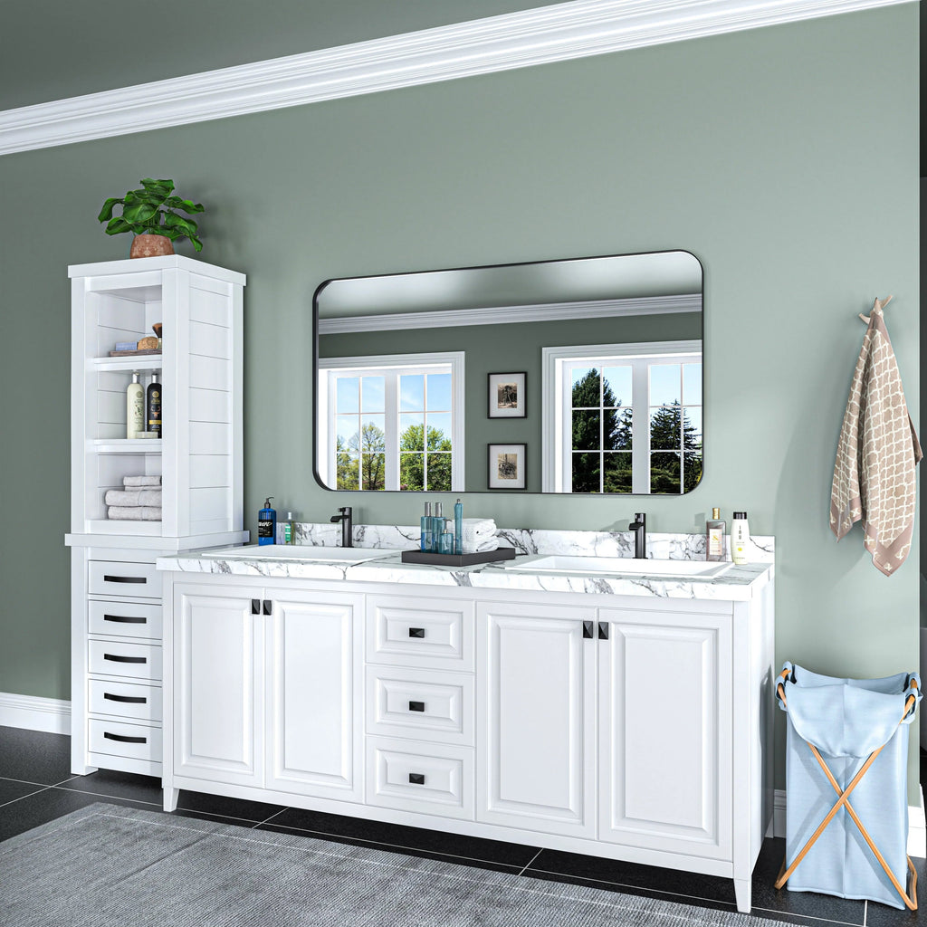 Aluminum Alloy Rounded Corner Wall Vanity Mirror