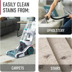 Hoover SmartWash+ Automatic Carpet Cleaner, Turquoise, 18.9 in D x 13 in W x 43.5 in H - FH52000