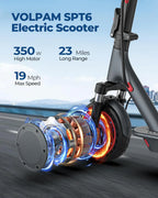 Electric Scooter 350W/500W Motor, 8.5/10 Solid Tires, 19/22 Mph, 28/21/12 Miles Range