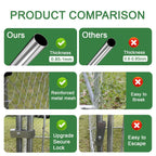 Caulitar Metal Chicken House/Pen 10ft x 10ft With Waterproof Cover - For 6/10 Chickens