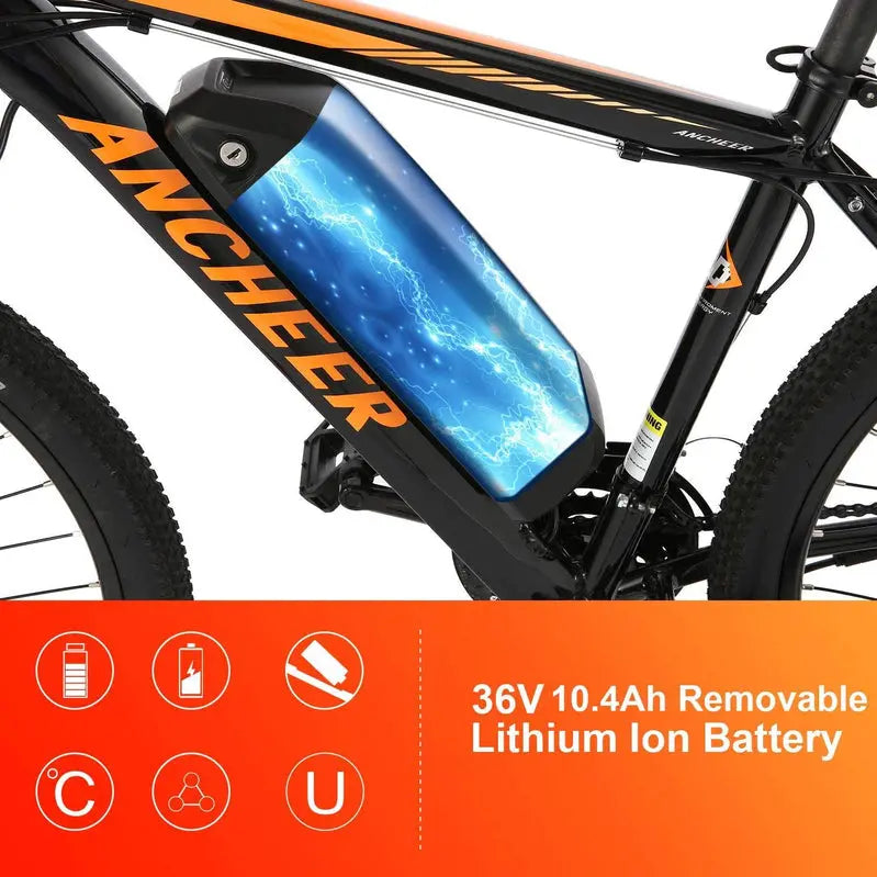 Ancheer Electric Mountain Bike 26-Inch, 350W, 20 MPH - SUNSHINE