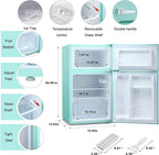Antarctic Star Compact Mini Refrigerator 3.2 cu ft, Green - F90GR