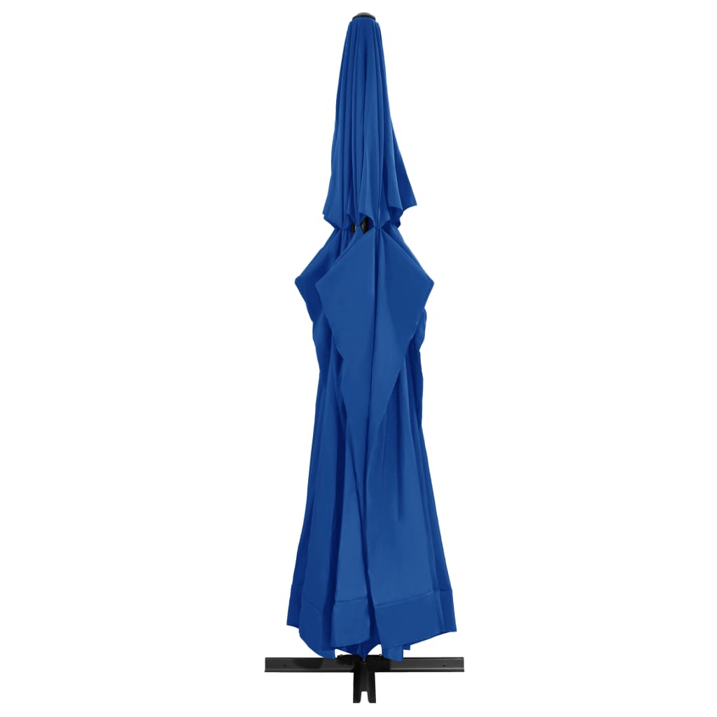 vidaXL Garden Parasol, Azure Blue Polyester With PA Coating, 196.9in x 118.1in