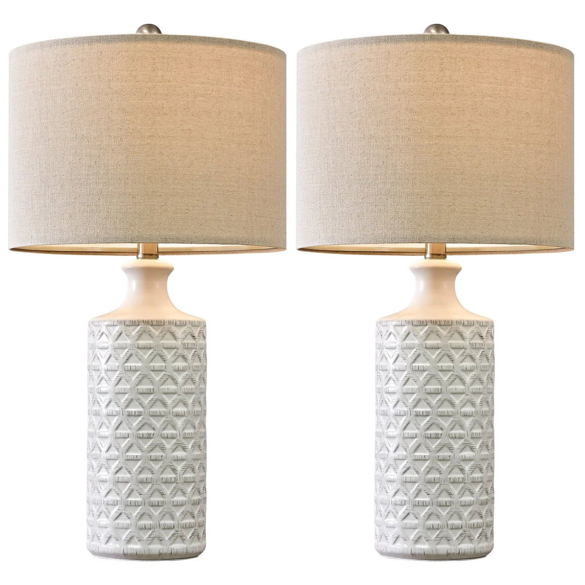 Oneach Ceramic Table Lamps, 24.75 inch, Set Of 2 - Modern Farmhouse