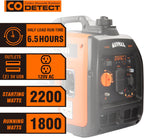 GENMAX Gas Inverter Generator - 2200 Starting Watts / 1800 Running Watts