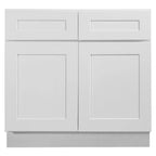 Design House Brookings Unassembled Shaker Base Kitchen Cabinet 36x34.5x24, White - 561407