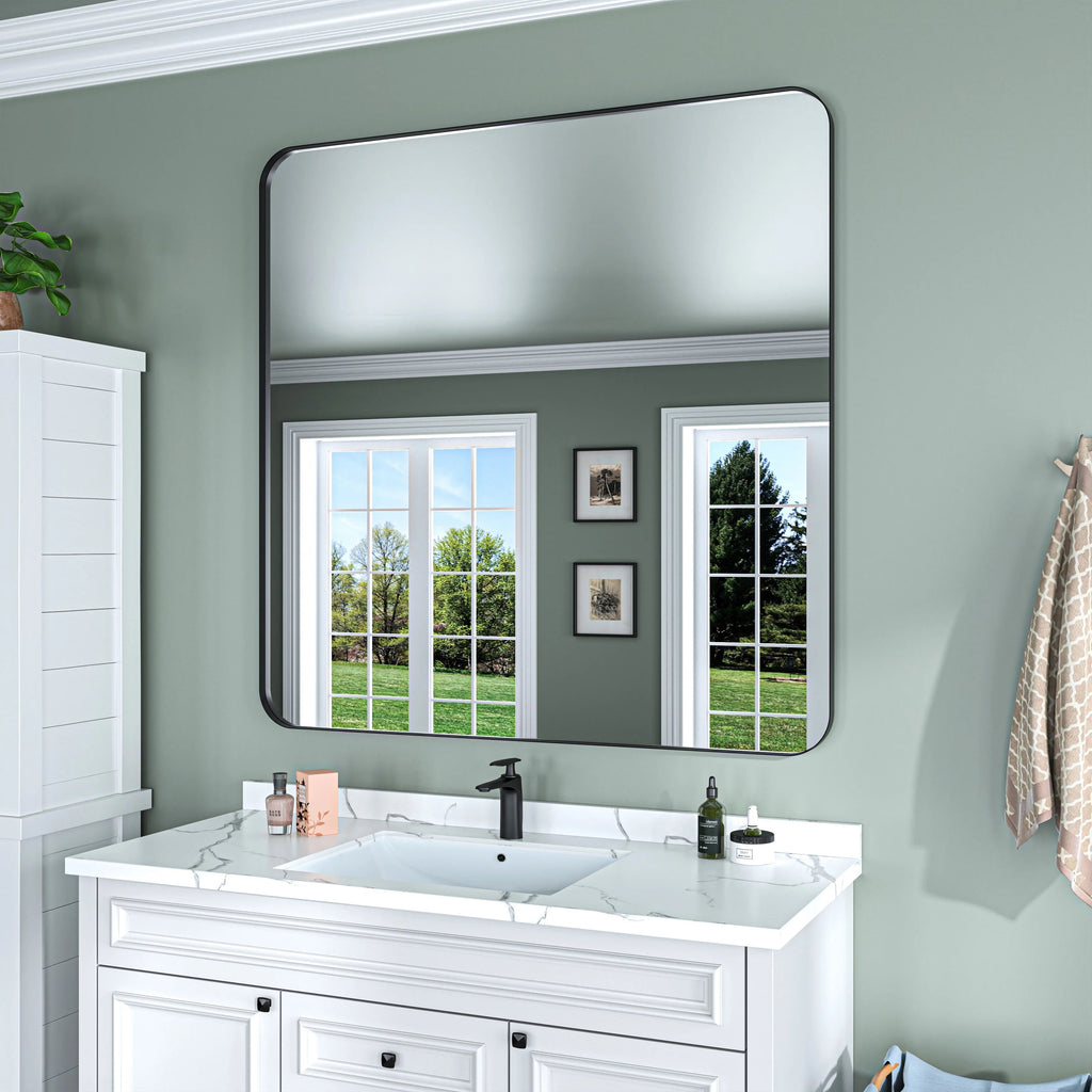 Aluminum Alloy Rounded Corner Wall Vanity Mirror