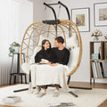 DoubleTT Double Swing Egg Chair With Stand, 2 Person, 550 LBS Capacity