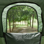 Outsunny Folding Camping Cot Tent Set With Sleeping Bag And Air Mattress, Green, 76in L x 32in W x 41in H - B2-0006