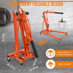 JoanKaren Hydraulic Engine Hoist 4400 lbs, Folding, Yellow - PAU_0LMM