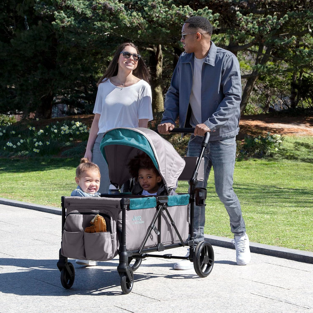 Jeep Sport All-Terrain Stroller Wagon With Canopy And Parent Organizer