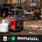 PowerSmart Dual Fuel Inverter Generator, 3800 Watt, 149cc 4-Stroke OHV Engine, RV Ready Outlet