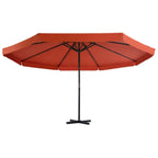 vidaXL Garden Parasol, Azure Blue Polyester With PA Coating, 196.9in x 118.1in