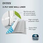 Intex Prism Frame Above Ground Swimming Pool 14ft x 42in With Pump - 26719EH