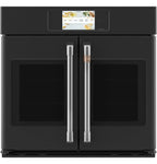 Cafe 30 Inch Matte Black Single Convection Smart Electric Wall Oven - CTS90FP3ND1