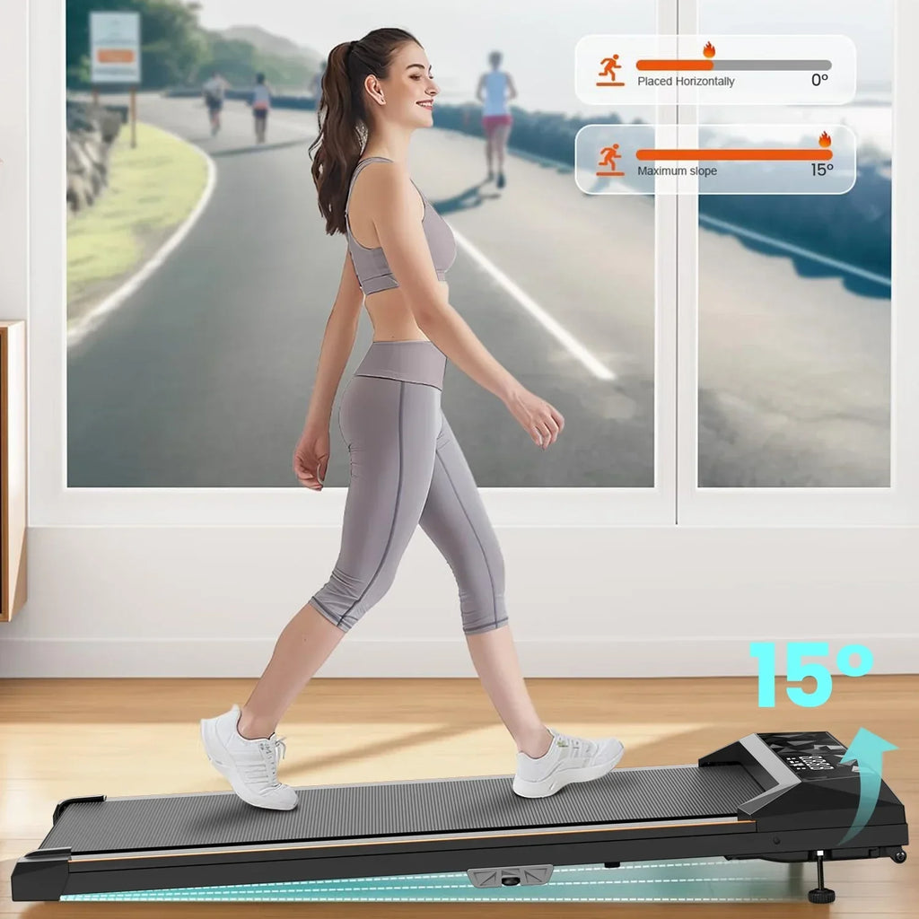 CoolHut 4-in-1 Walking Pad Under Desk Treadmill, 265 lb Capacity
