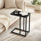C-Shaped Sofa Side Tables, Set of 2, 11" D x 19" W x 24" H
