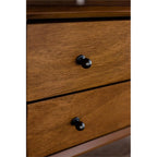 Home Square 4-Piece Set With Small TV Console, Full Wood Bed And Large Nightstand