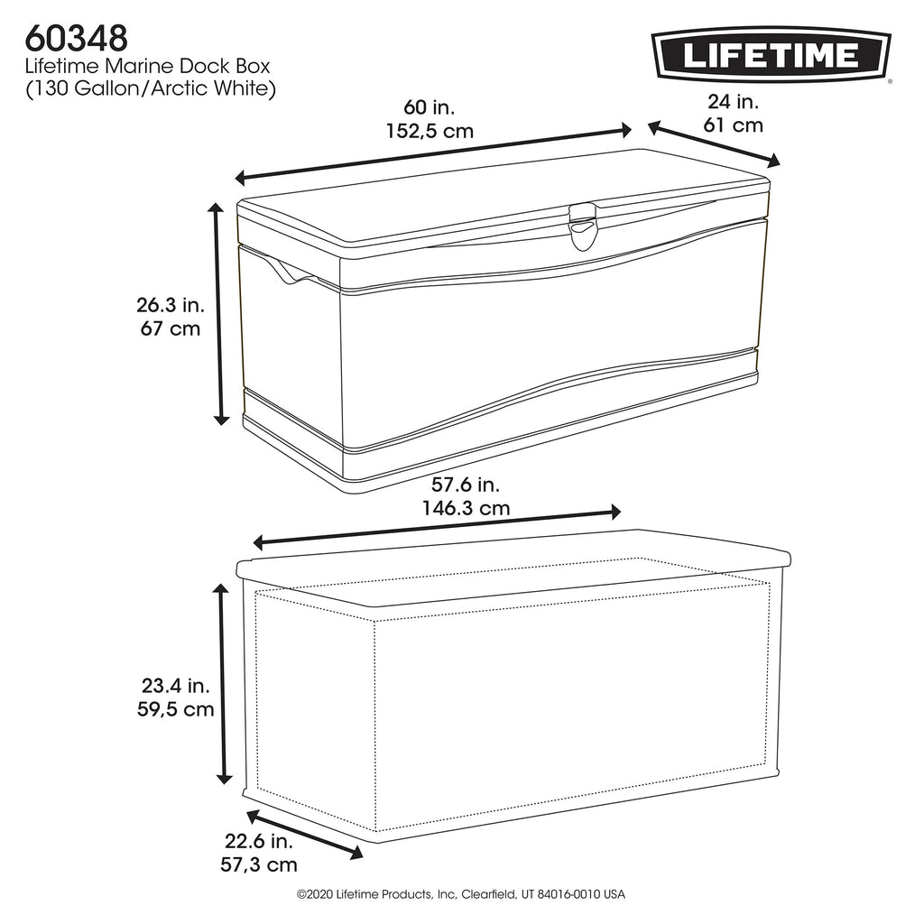 Lifetime Marine Dock Box, 130 Gallon - 60348