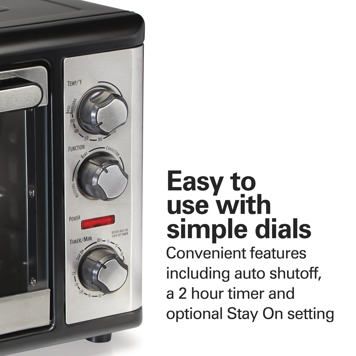Hamilton Beach Countertop Convection Oven With Rotisserie, 1500 Watts, Stainless Steel - 31108